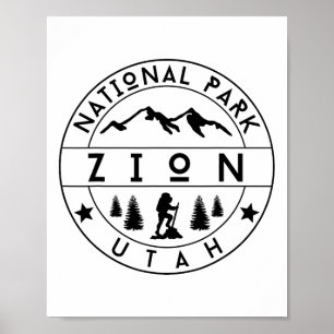 Poster Parque Nacional Zion Utah Mergulhador Natureza Cam