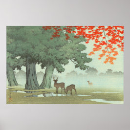 Poster Parque Nara Kawase Hasui 1953 Arte Japonês