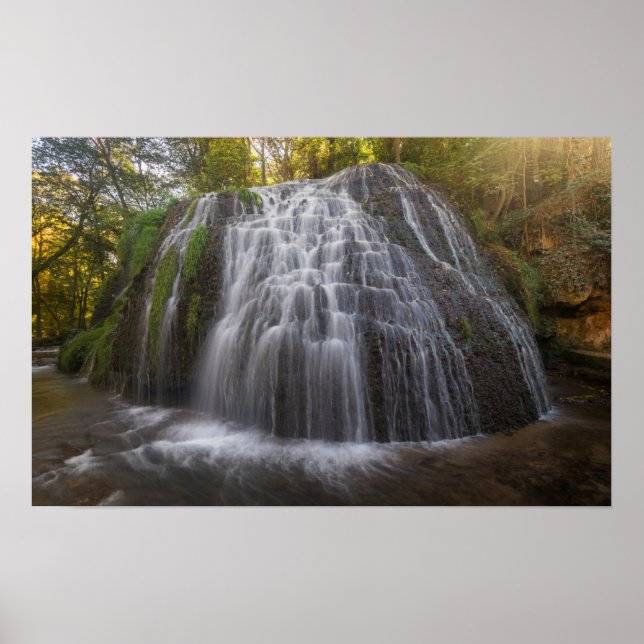 Poster Parque Natural del Monasterio - Waterfall (Frente)