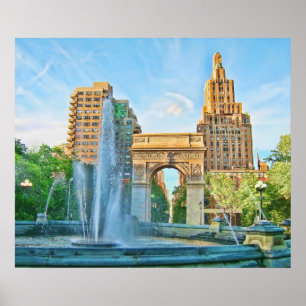 Poster Parque quadrado de Washington, NYC