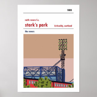 Póster Parque Stark, Kirkcaldy. Haynes Manual Style Impre