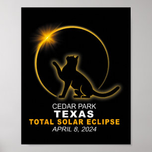 Poster Parque Total Eclipse Solar Abr 8 2024