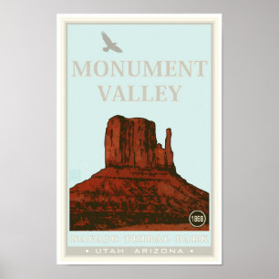Poster Parque tribal do Navajo do vale do monumento