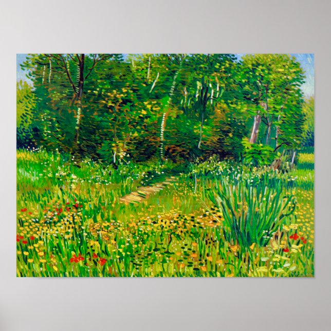 Poster Parque Van Gogh em Asnières na Primavera (Frente)