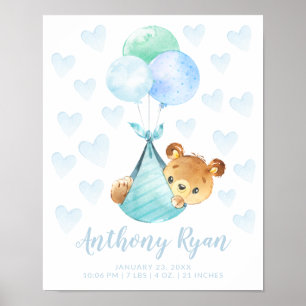 Poster Parques de Bebê de Urso de Entrega Especial