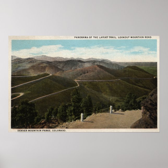 Póster Parques Denver Mountain, CO (Frente)