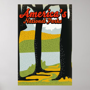 Poster Parques Nacionais dos Estados Unidos