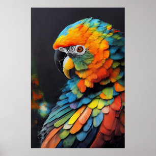 Poster Parrot Bird Discovery Natureza da Aventura