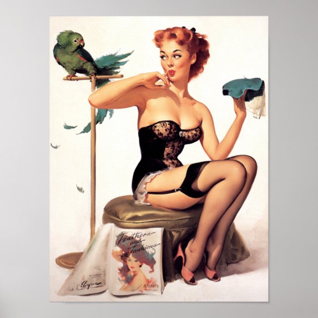 Poster Parrot Pin Up (Frente)
