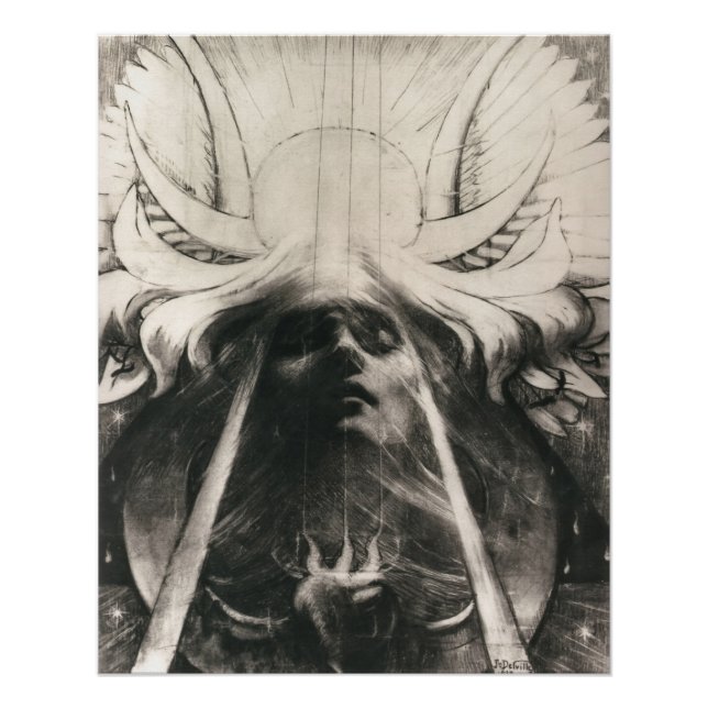 Póster Parsifal de Jean Delville, 1890. Mística Esotérica (Frente)