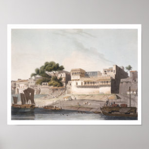 Poster Parte da cidade de Patna, no rio Ganges, pl