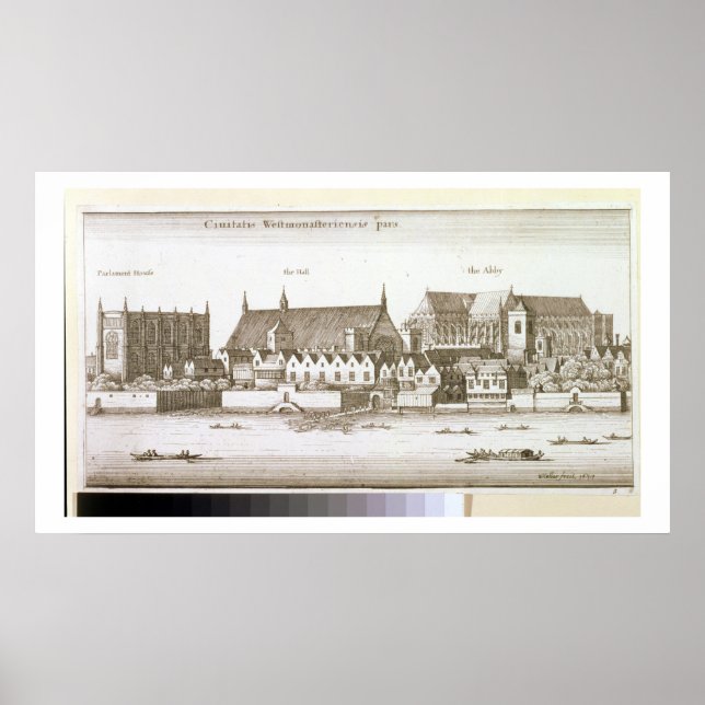 Póster Parte da Cidade de Westminster, 1647 (gravura) (Frente)