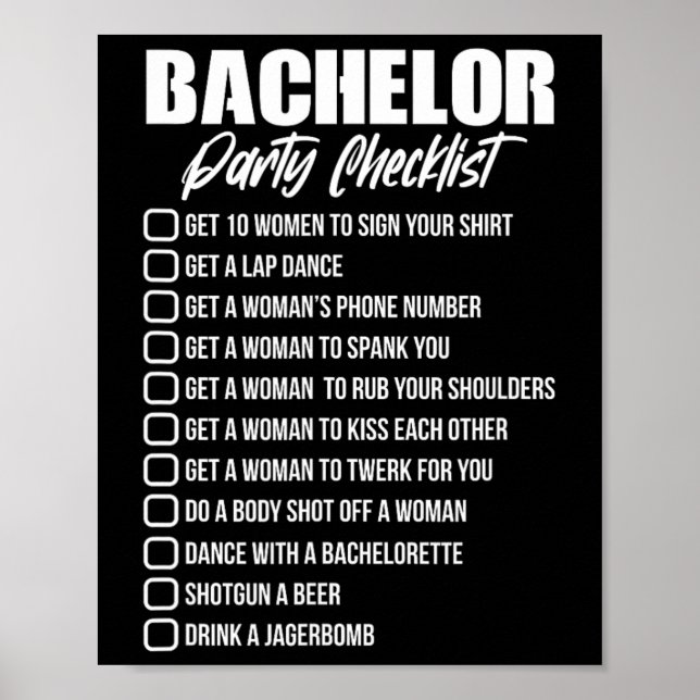 Poster Parte de Padrinhos de casamento do Grupo de Checkl (Frente)