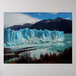 Poster Parte dianteira da geleira de Perito Moreno nos