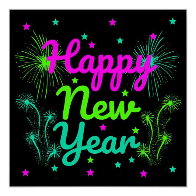 Póster Parte feliz ano novo (Frente)