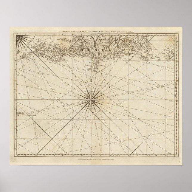 Póster Parte sul da Rua Domingo ou Hispaniola (Frente)