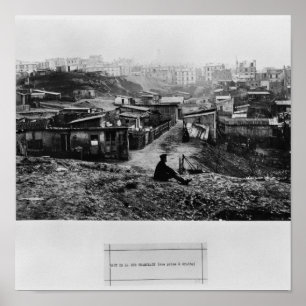 Poster Parte superior da rua Champlain Paris, 1858-78