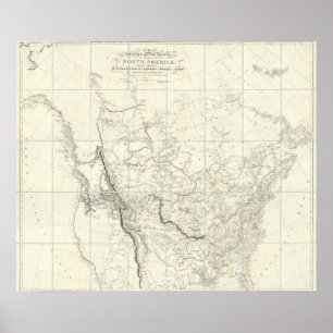 Póster Partes interiores de America do Norte