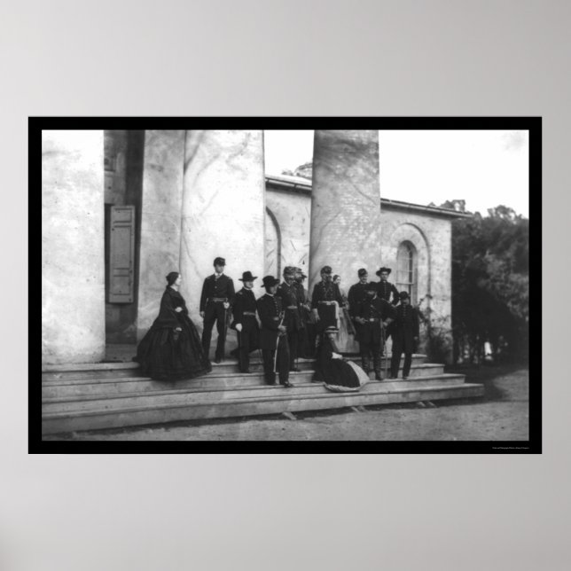 Póster Participantes do Funeral de Robert E. Lee 1870 (Frente)