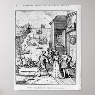 Poster Partida de Columbus com Ferdinand e