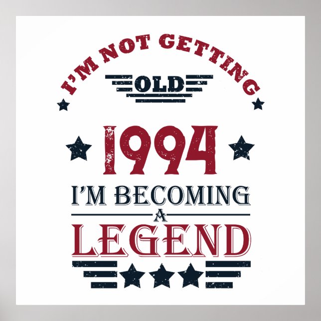 Poster Partido aniversário de 30 anos personalizado de tr (Frente)