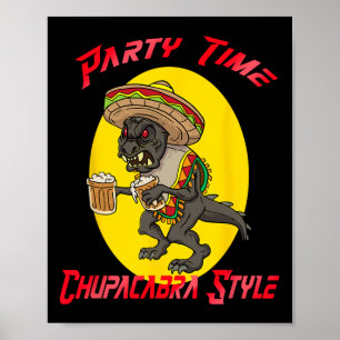 Poster Partido Chupacabra Cinco De Mayo