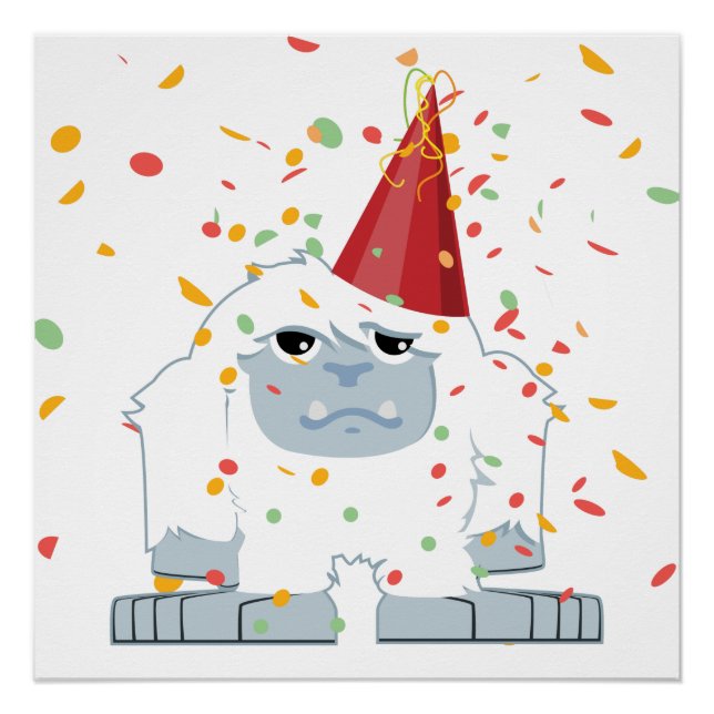 Póster Partido Confetti Yeti (Frente)