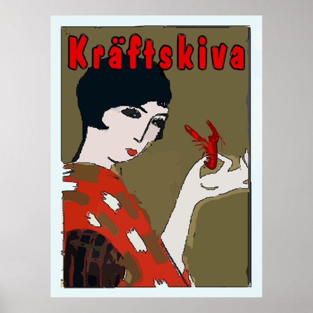 Póster Partido Crayfish, kräftskiva (Frente)