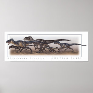 Poster Partido da caça do Allosaurus