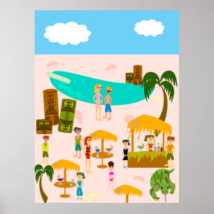 Poster Partido da Piscina de Tiki
