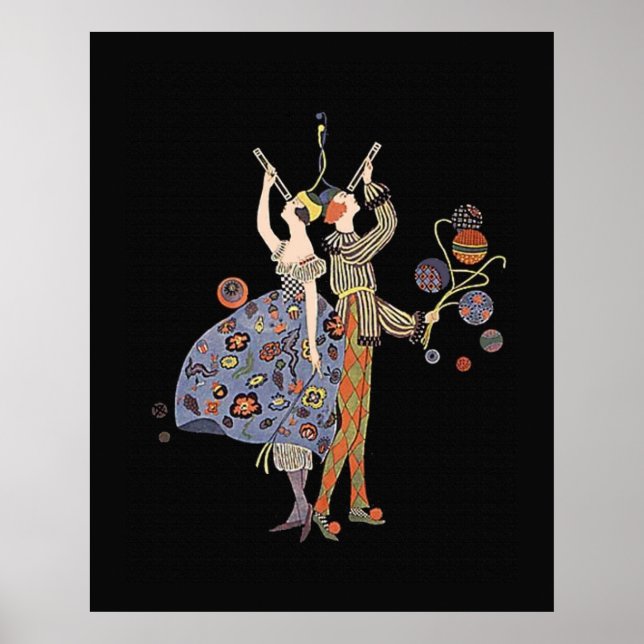 Póster Partido de Arte Deco WW1 Festa de Fundição (Frente)