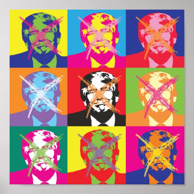 Poster Partido de Impeachment Popart Trump (Frente)