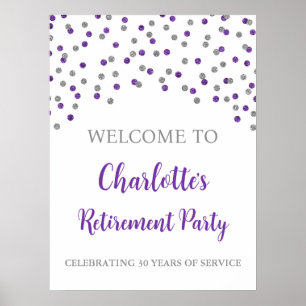 Poster Partido de Reforma Roxo de Prata Personalizado 18x