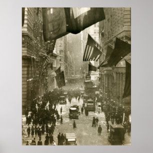 Poster Partido de Wall Street, extremidade de WW1, 1918
