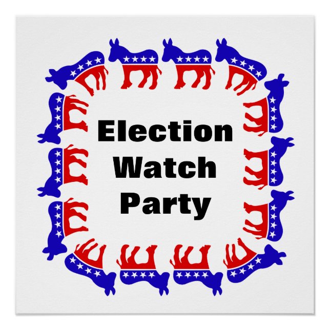 Póster Partido Democrata do Observatório Eleitoral (Frente)