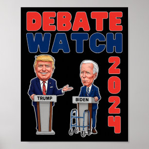 Poster Partido dos Observadores 2024 - Trump Biden - Pres