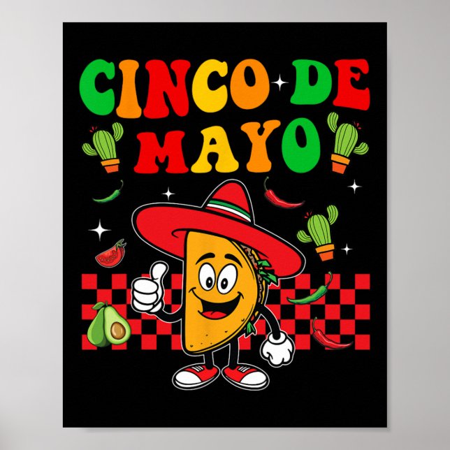 Poster Partido Fiesta Cinco De Mayo Mexicano (Frente)