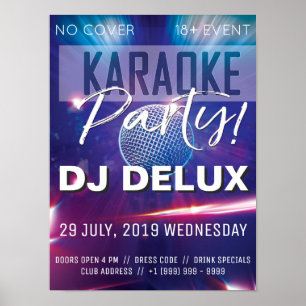 Poster Partido Karaoke   DJ   Club Flyer