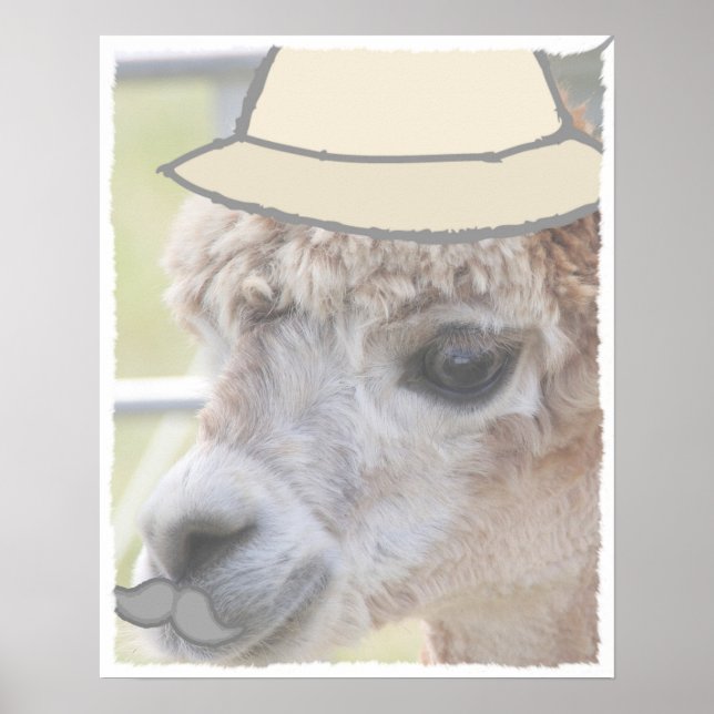 Poster Partido Llama com bigode (Frente)