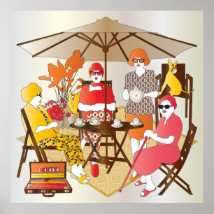 Póster Partido Mah Jongg Tea