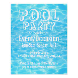 Póster Partido piscina Praia Partido Summer Party legal m