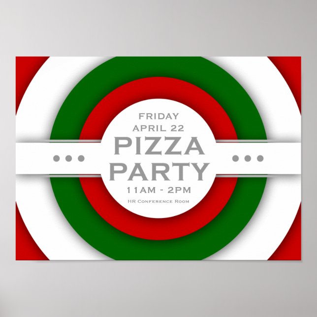 Poster partido retro PIZZA (Frente)