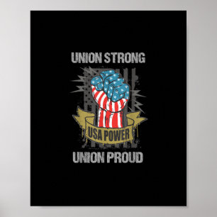 Poster Partido Trabalhista no Dia do Trabalho da União Fo