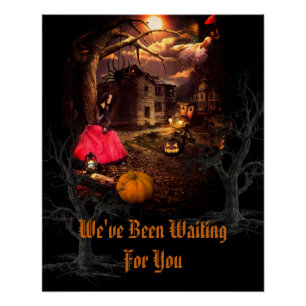 Póster Partido Witchy Halloween
