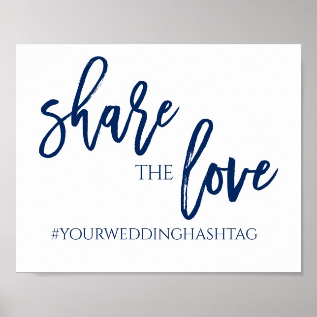 Poster Partilhar o Sinal de Casamento de Amor | 8x10 | Az (Frente)