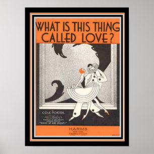 Póster Partitura 12 x do art deco de Cole Porter