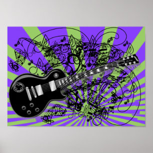 Poster Partituras Antigas Rock N Roll