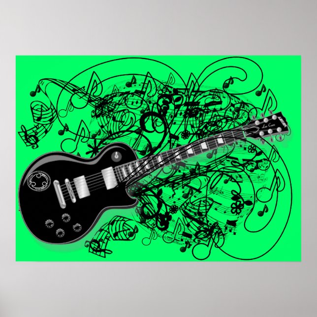 Póster Partituras Antigas Rock N Roll (Frente)