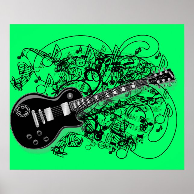Póster Partituras Antigas Rock N Roll (Frente)