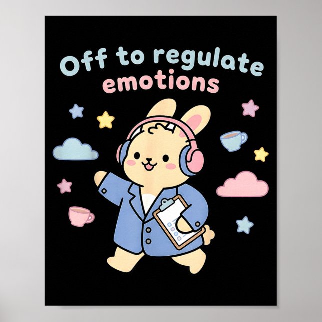 Poster Partiu regular emoções coelho bunny scoote engraça (Frente)